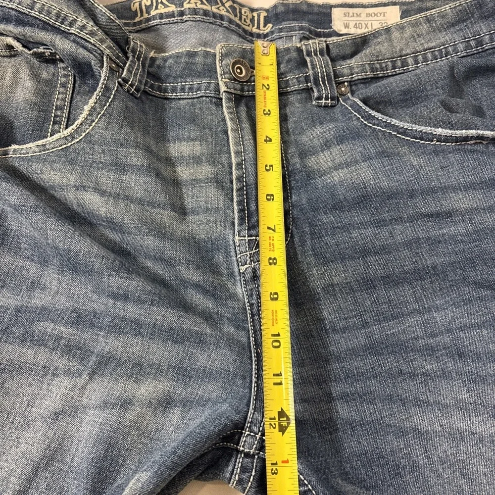 TK‎ Axel Jeans Men's 30x32 Slim Boot Cut Denim Blue Pants